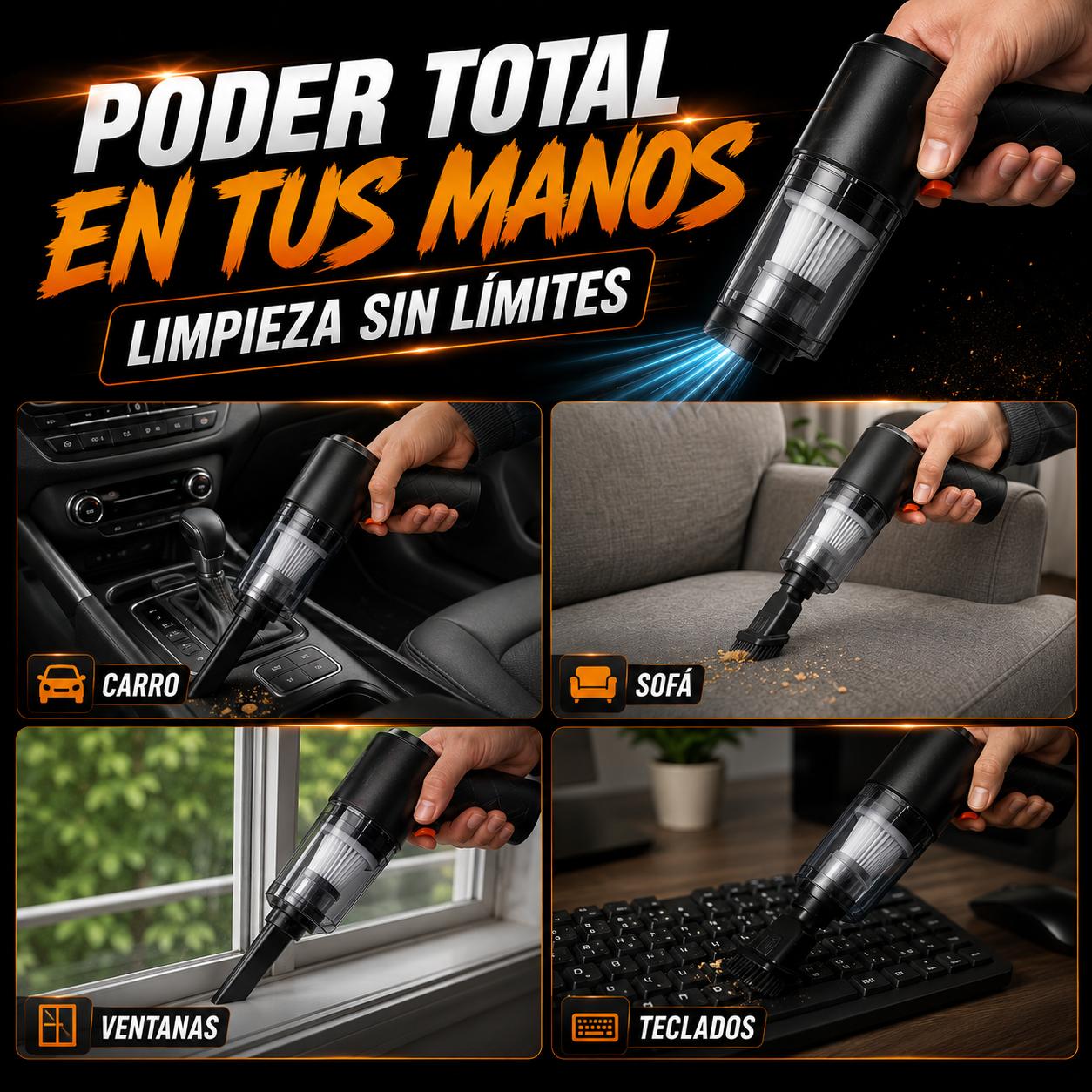 Mini aspiradora inalámbrica + OBSEQUIO ESPECIAL Filtro purificador de agua