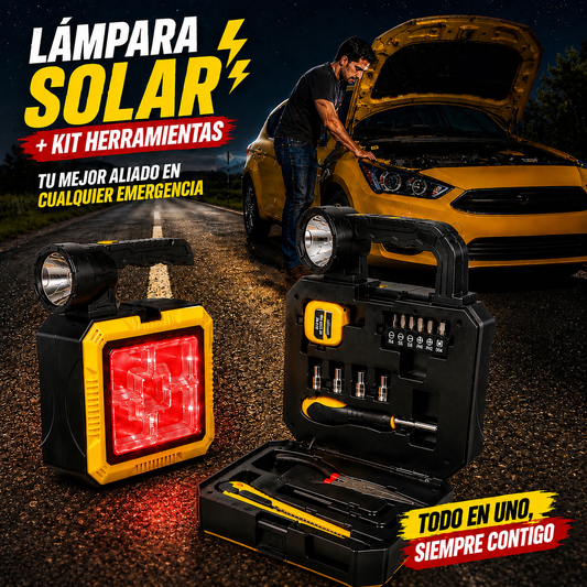 Lámpara Solar + Kit Herramientas