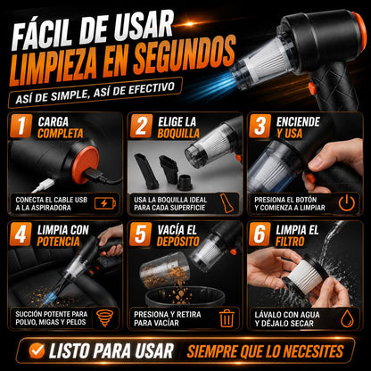 Mini aspiradora inalámbrica + OBSEQUIO ESPECIAL Filtro purificador de agua