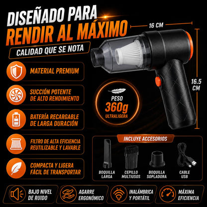 Mini aspiradora inalámbrica + OBSEQUIO ESPECIAL Filtro purificador de agua