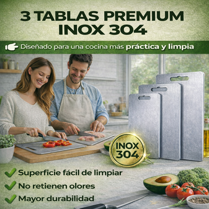 Set de Tablas para picar Premium Inox 304